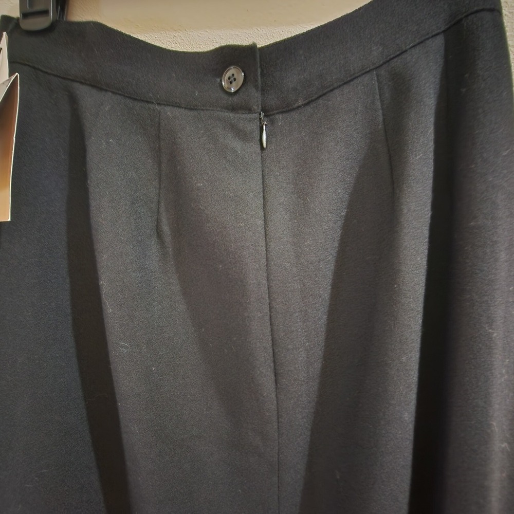 Vintage Dana Brooke Black Wool Pencil Maxi Tube Skirt Secretary Classic NWT 10 - Picture 10 of 13